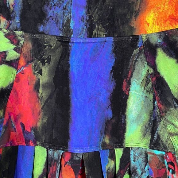 Donajo Tennis Skort Skirt Size 1 Pleated Abstract Print Multicolored NWT SS-1472 - Picture 3 of 13